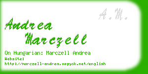 andrea marczell business card